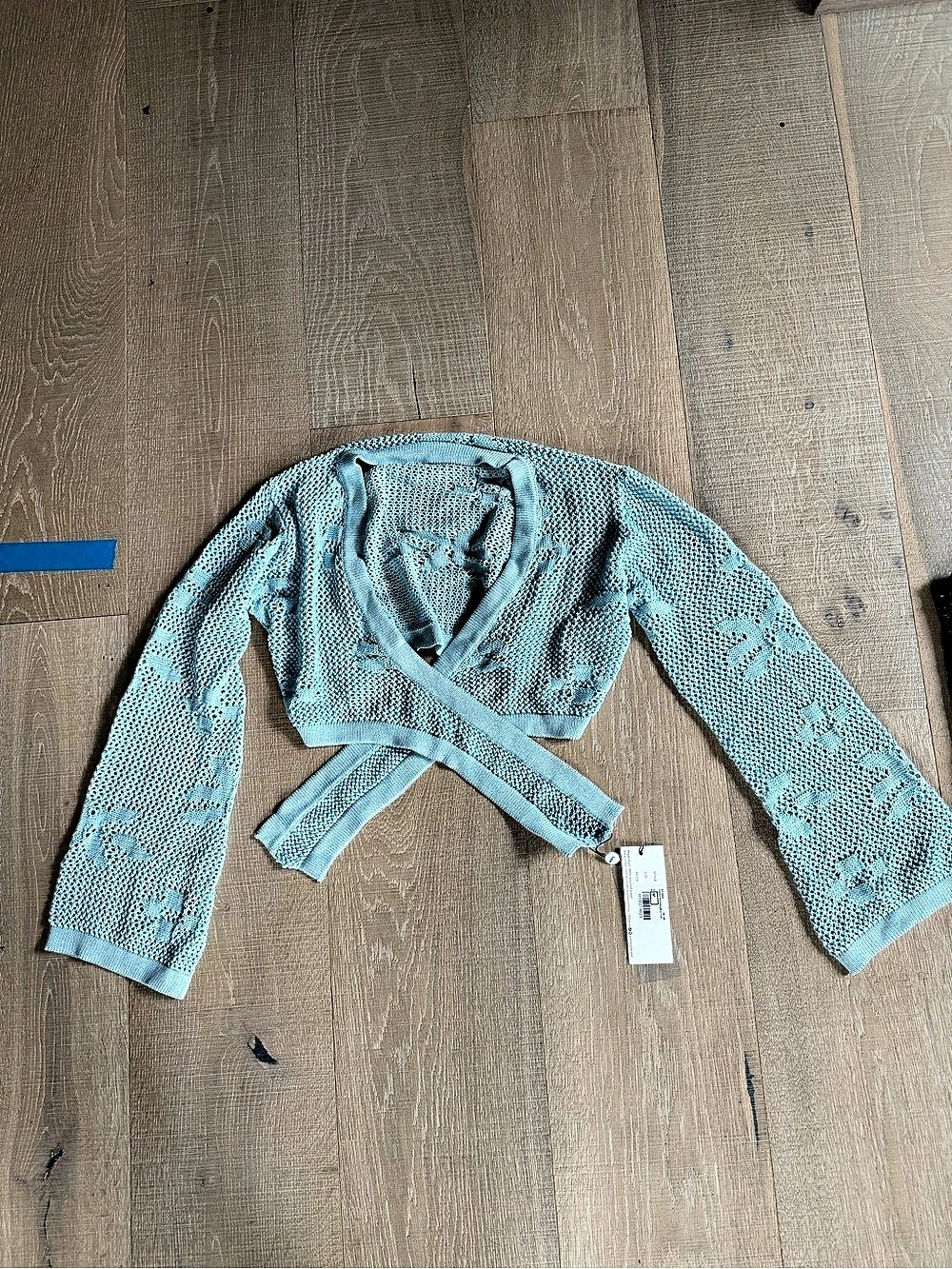 SNDYS Blue Knit Coverup Set NWT